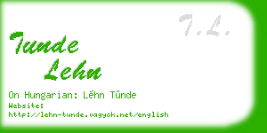 tunde lehn business card